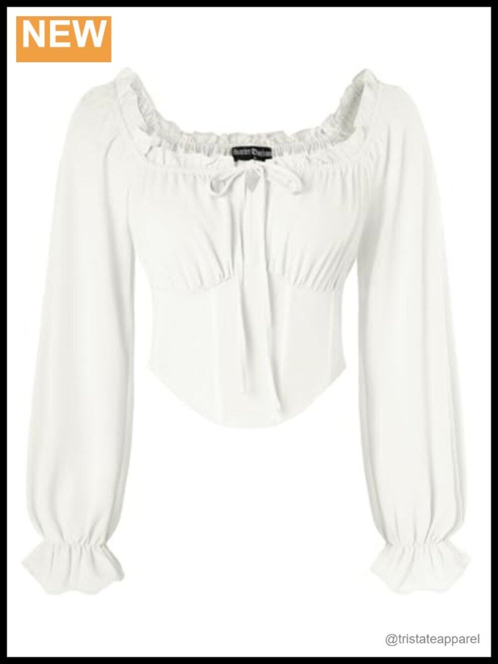 Women's Long Sleeve Corset Top Renaissance Peasant Blouse Off Shoulder